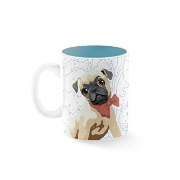 Image of FRINGE Stoneware Ceramic Mug - Morning Dog (Pack of 4)