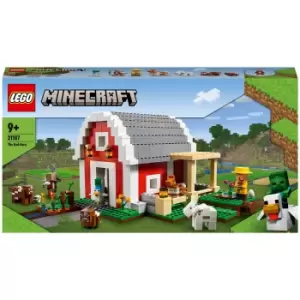 LEGO Minecraft: The Red Barn Set with Toy Farm Animals (21187)