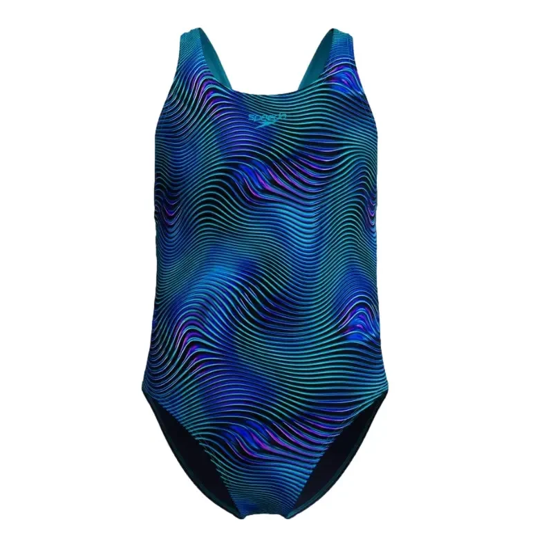 Image of Speedo One Piece swimsuit for girls Speedo Print Leaderb Bleu Female 11/12 ans 12377-002