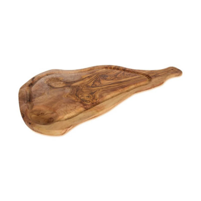 Image of Verano Spanish Ceramics Olive Wood Natural Grained Rustic Kitchen Dining Carving Board W/ Handle (L) 52Cm