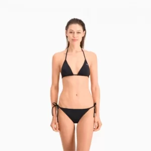 PUMA Swim Womens Bikini Bottoms Side Tie, Black, size X Small, Clothing