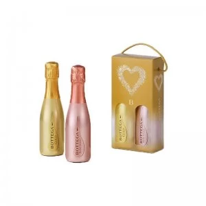 image of Bottega Duo Gift Box 20cl Prosecco Gold + 20cl Rose Gold