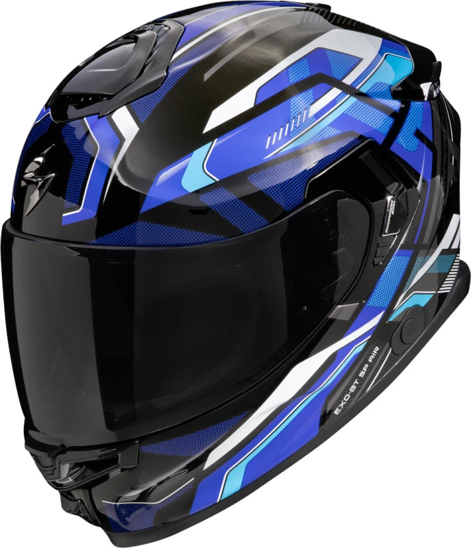 Image of Scorpion EXO-GT SP AIR Augusta Black Grey Blue Full Face Helmet Size XS