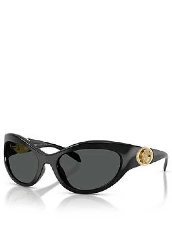 Image of Versace 0Ve4485 Cat Eye Sunglasses - Black WKA25 Female