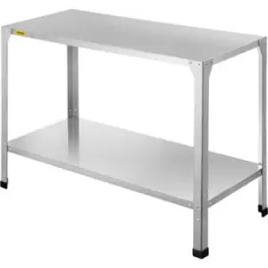 Image of VEVOR Potting Bench, 20"L x 46"W x 32"H, Weathering Steel Outdoor Workstation Table with Adjustable Shelf, Multi-use Gardening Bench for Greenhouse, P