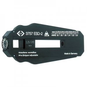 image of C.K. T3757ESD 2 Wire stripper Suitable for PVC-coated wires, PTFE wires 0.25 up to 0.8 mm