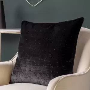 Image of Bloomsbury Velvet Cushion Black / 50 x 50cm / Cover Only