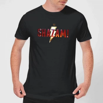 Image of Shazam Logo Mens T-Shirt - Black - 3XL - Black