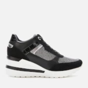 image of Dune Womens Elouera Wedged Trainers - Black - UK 4