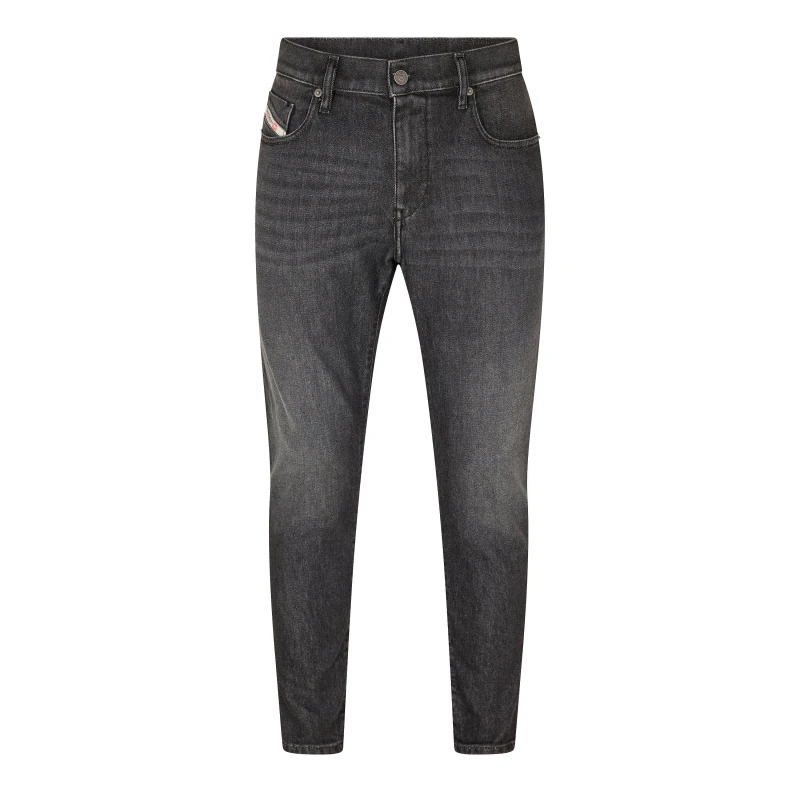 Image of Diesel Mens Strkt Pant Straight Leg Jeans Blk Gry Denim male 27W S