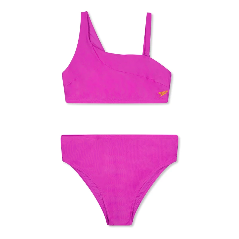 Image of Speedo Plus Size Asymmetric Bikini - Purple Purple 18
