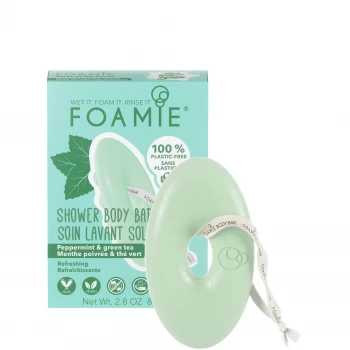 image of FOAMIE Shower Body Bar - Peppermint and Green Tea 80g