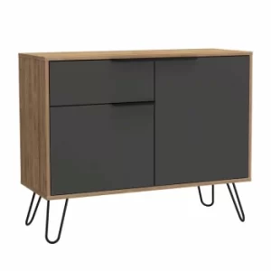 image of Vegas Small Sideboard with Hairpin Legs, Oak