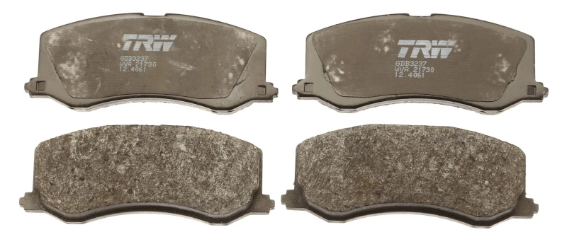 Image of TRW GDB3237 Brake pad set not prepared for wear warning indicator Brake Pad Set,disc brake (402)