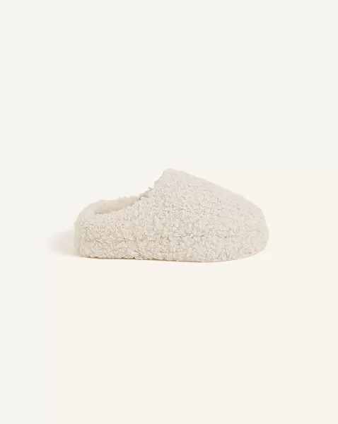 image of Accessorize Borg Platform Mule Slippers