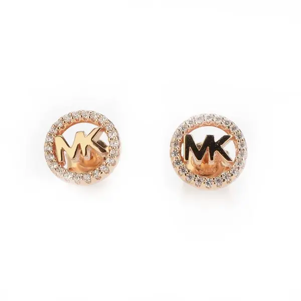 image of Michael Kors Thin Logo Earrings Watches One Size Pink 72237406000