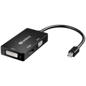 image of Sandberg Adapter MiniDP>HDMI+DVI+VGA