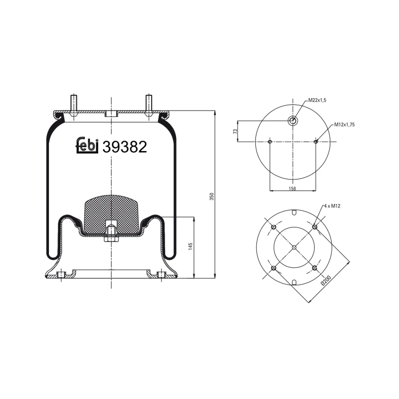 Image of FEBI BILSTEIN 39382 Boot, air suspension Boot,air suspension (324)