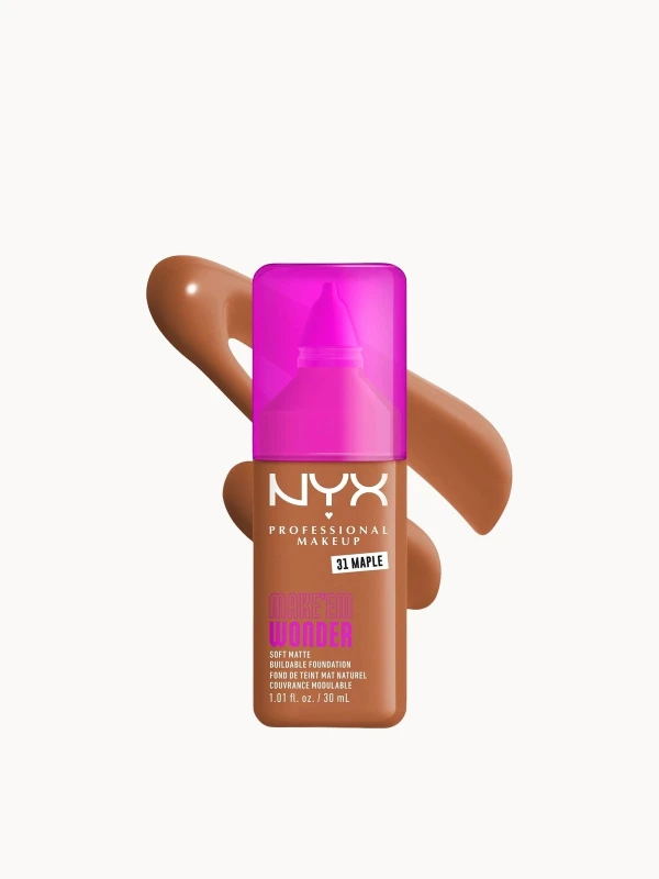Image of NYX Professional Makeup Make 'EM Wonder, 24H Soft Matte Foundation (Various Shades) - Maple