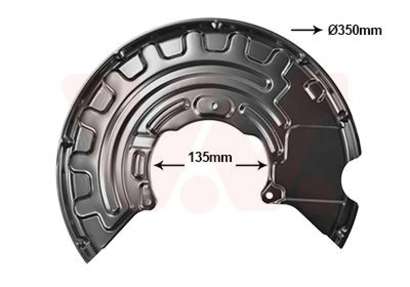 Image of VAN WEZEL Brake disc backing plate VAN WEZEL 0332372