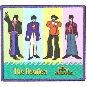 image of The Beatles - Yellow Submarine Band in Stripes Standard Patch