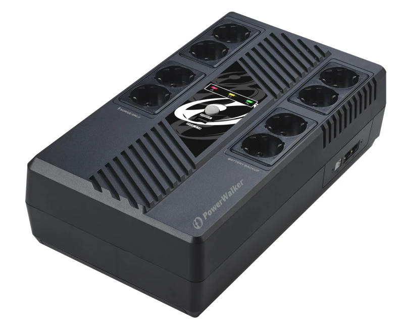 Image of PowerWalker VI 600 MS Line-Interactive 0.6 kVA 360 W 8 AC outlet(s)