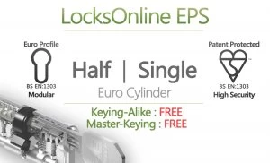 image of Locksonline EPS Single Euro Cylinders