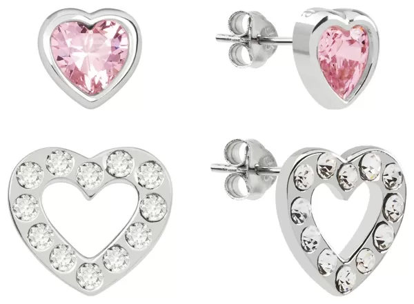 image of Radley Sterling Silver Heart Stud Earrings - Set of 2