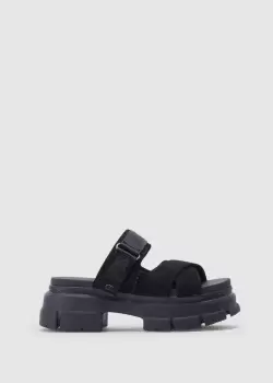 image of Ugg Womens Ashton Chunky Sole Slides In Black