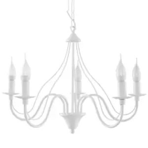 image of Sollux Chandelier Minerwa 5 White