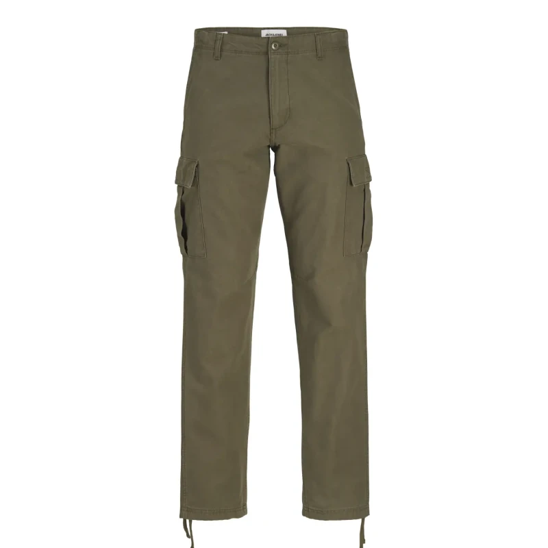 Image of jack & jones Kane Barkley Loose Cargo Trousers Olive Night 32W x 34L