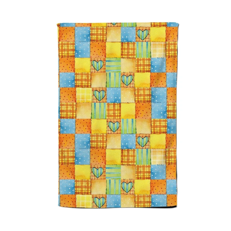 Image of Warren Reed - Designer Baby Watercolour Blanket Pattern Tea Towel in Yellow Yellow Unisex