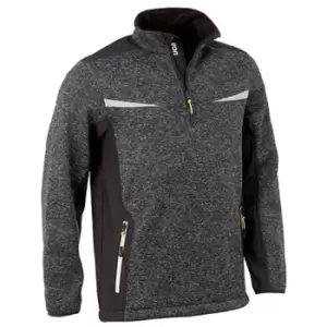 Image of JCB Elmhurst 1/4 Zip Grey Marl Jumper - Xxl