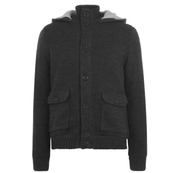 Image of Kangol Knit Jacket Mens - Charcoal Marl