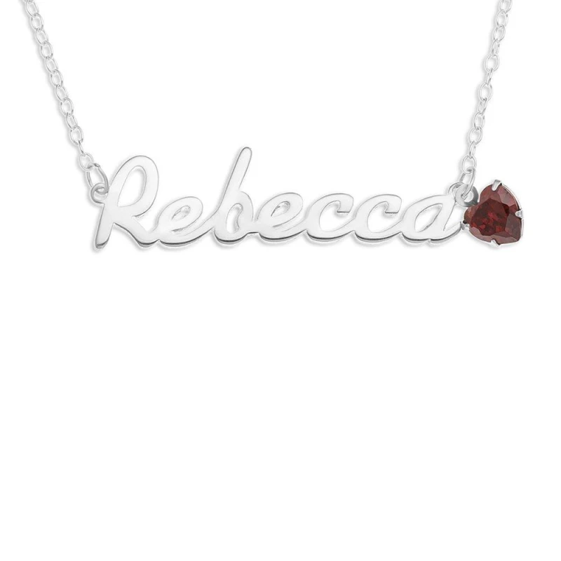 Image of Be You Sterling Silver January CZ Birthstone Pendant Silver female One Size