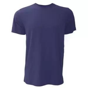 Image of Canvas Unisex Jersey Crew Neck T-Shirt / Mens Short Sleeve T-Shirt (2XL) (Navy Blue)