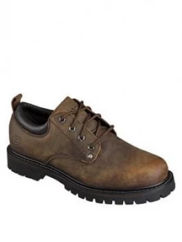 Image of Skechers Tom Cats Utility Leather Shoes - Brown, Size 6, Men