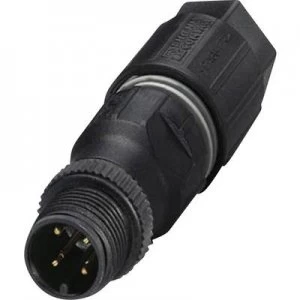 image of Phoenix Contact 1641769 Sensor/actuator connector M12 Plug, straight No. of pins (RJ): 4