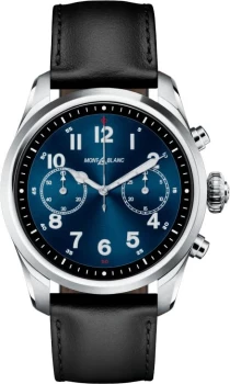Image of Mont Blanc - Mont Blanc Summit 2 Stainless Steel And Leather - Smart Devices Set