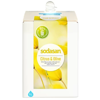 image of Sodasan Liquid Soap - Citrus & Olive Refill 5L