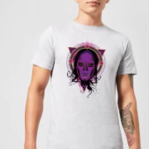 Image of Harry Potter Death Mask 2 Neon Mens T-Shirt - Grey - 3XL