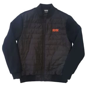Image of AC/DC - Logo Unisex Large Quilted Jacket - Black