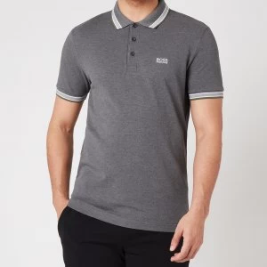 Image of Hugo Boss Athleisure Paddy Pique Polo Shirt Medium Grey Size 2XL Men