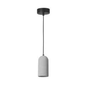 image of Eclipse 1 Light Ceiling Pendant Cement Grey, E27