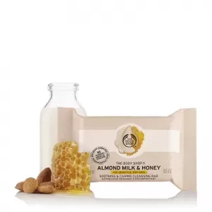 image of The Body Shop Almond Milk & Honey Soothing & Caring Cleansing Bar Almond Milk & Honey Soothing & Caring Cleansing Bar