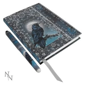 Image of Embossed Book of Shadows A5 Journal with Pen