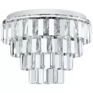 Image of Eglo - Erseka 7 Lamp Pendant Ceiling Light Chrome