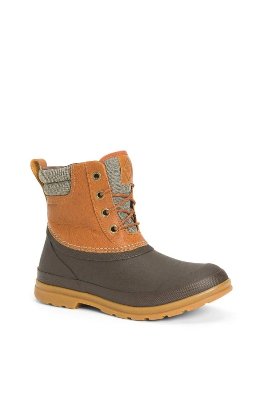 Image of Muck Boots 'Originals Duck Lace' Wellingtons Dark Brown