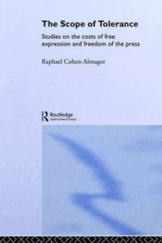 Image of The Scope of Tolerance by Raphael Cohen-Almagor Paperback