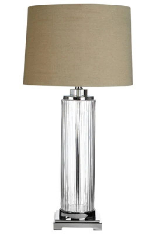 Image of Orsina Alona Table Lamp With Stone Linen Shade